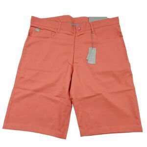 Matte Grey Golf Shorts Mens 34 Dusty Brick Lightweight Flat Front Casual Outdoor